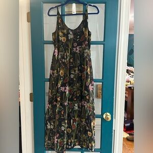 Black floral maxi dress size
